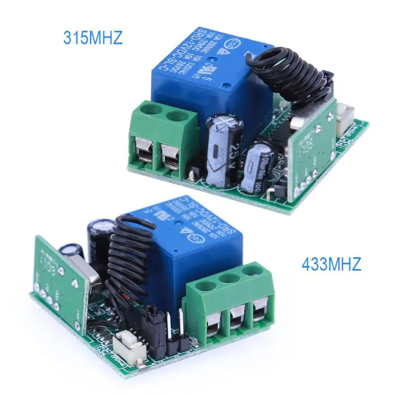 

Universal Wireless Remote Control Switch DC12V 24V 36V 48V Transmitter with Receiver Single Key Round remote control