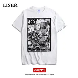LISER 2019 летняя футболка Marvel для мужчин Мстители эндгейм 3D принт мультфильм футболка плюс размер 3XL повседневные модные футболки