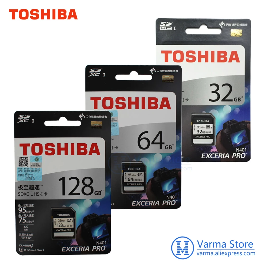 Оригинальный Toshiba exceria pro SD карта N401 флэш памяти UHS I U3 32 Гб 64 128 класс 10 4K UltraHD SDHC SDXC|sdhc