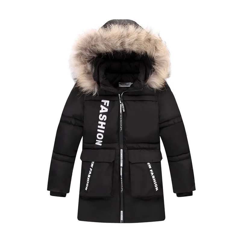 Girls Winter Jackets Kids Hooded Coats Thick 30 Degree Children's Warm ...