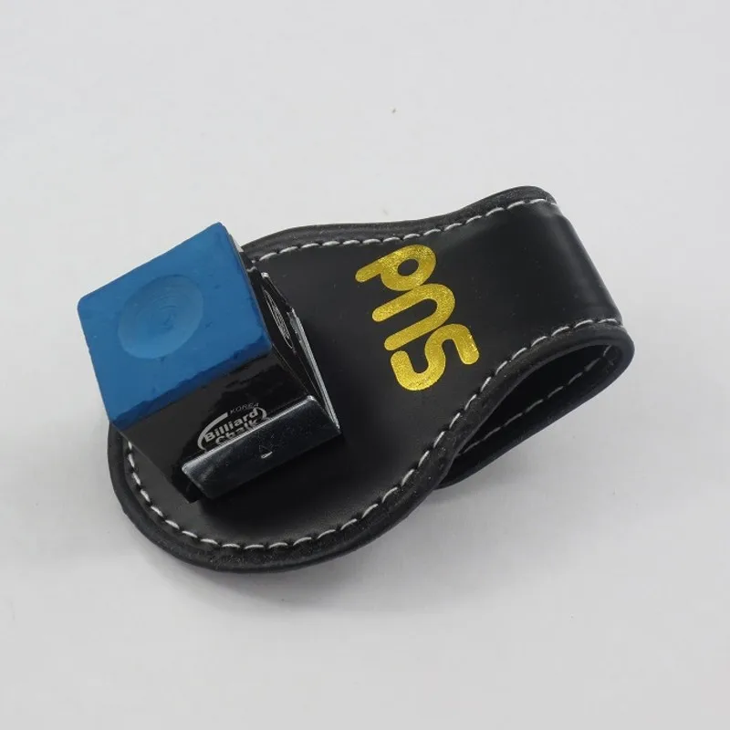 1pcs PNS Black Billiards Pool Cue PU Leather Chalk Holder with