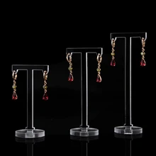 Новая мода Лот из 3 акриловая подставка-витрина для сережек держатель Прозрачные Серьги Дисплей стенд акриловая Ювелирная витрина