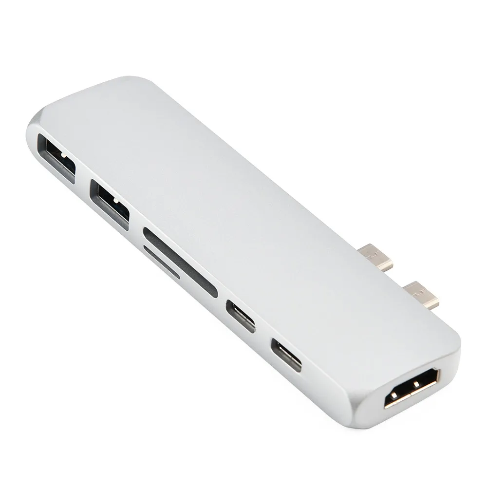 USB C Hub for MacBook Pro Thunderbolt 3 Type C Hub with SD/Micro SD Card Reader +HDMI+USB-C Charger PD typec USB-C Converters USB C Hub for MacBook Pro Thunderbolt 3 Type C Hub with SD/Micro SD Card Reader +HDMI+USB-C Charger PD typec USB-C Converters