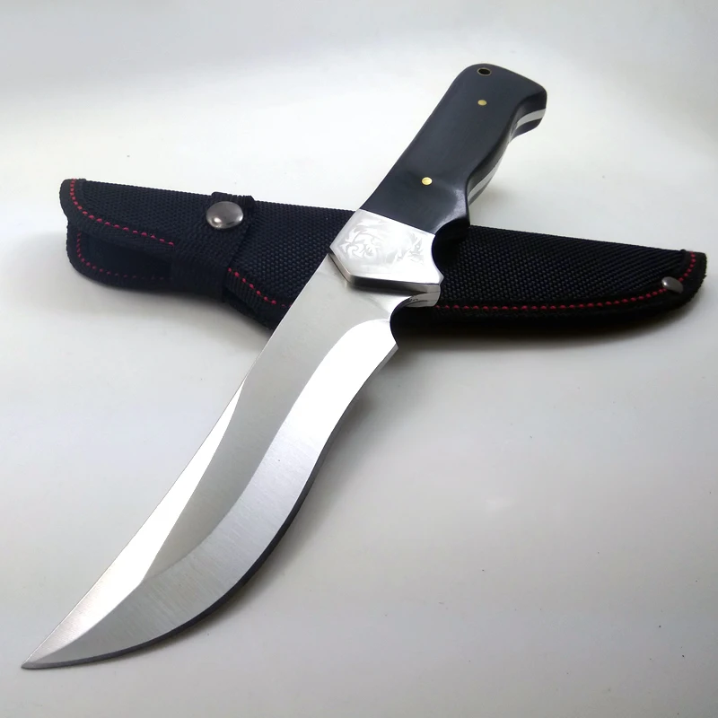 

Fixed Blade Knife 3Cr13Mov Blade Redwood steel Handle Hunting Survival Tactical Outdoor Camping Knife EDC Tools SDIYABEIZ