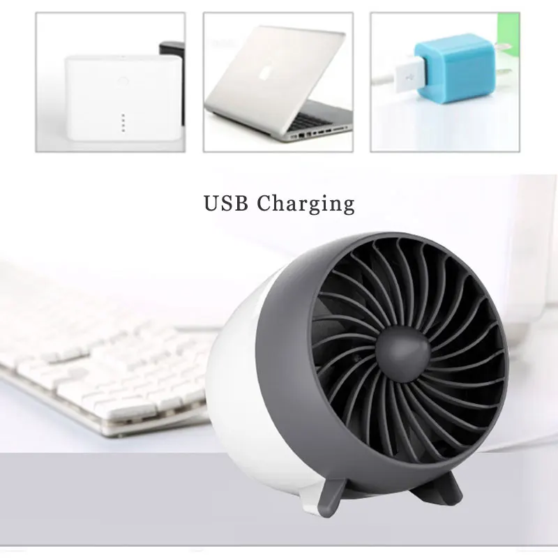 Kbxstart мини USB вентилятор Настольный охлаждающий стол тихий вентилятор с двумя лопастями для офисного компьютера DC5V Скорость Вращения лопасти 3500-8000