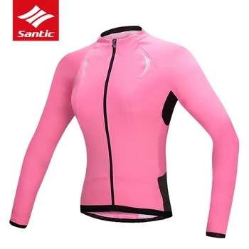 

Santic Long Sleeve Women Cycling Jersey Anti-UV Breathable MTB Mountain Bike Tops Summer Outdoor Sport Jersey Bicycle Clothing