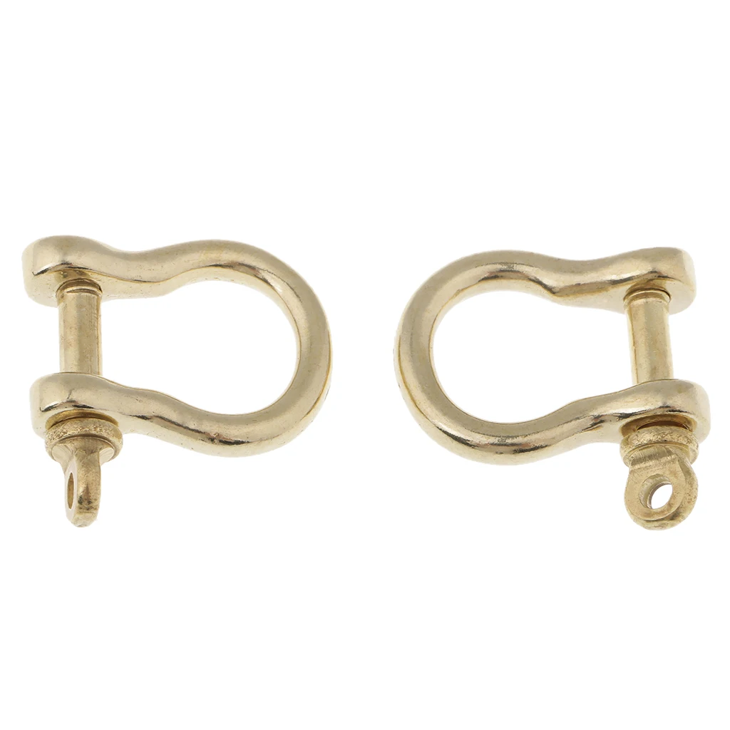 2Pcs Brass D-Rings Screw Horseshoe Buckle Ring Leathercraft Purse Belt Loop | Дом и сад