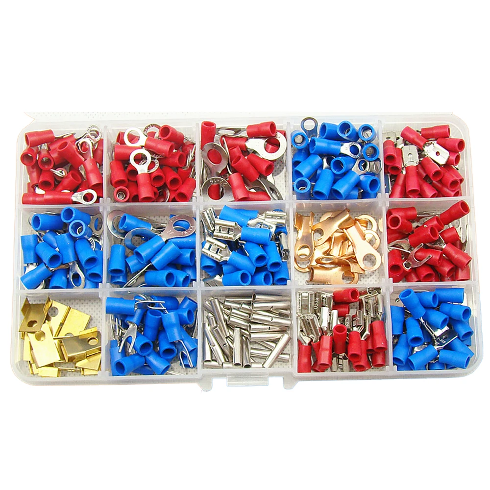 

Terminals Lugs Electrical Cable Connectors 300 pieces 15 Types with case package