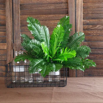 

1 Bunch 18 Heads Artificial Silk Plants Cycas Palm Tree Garden Home Decoration