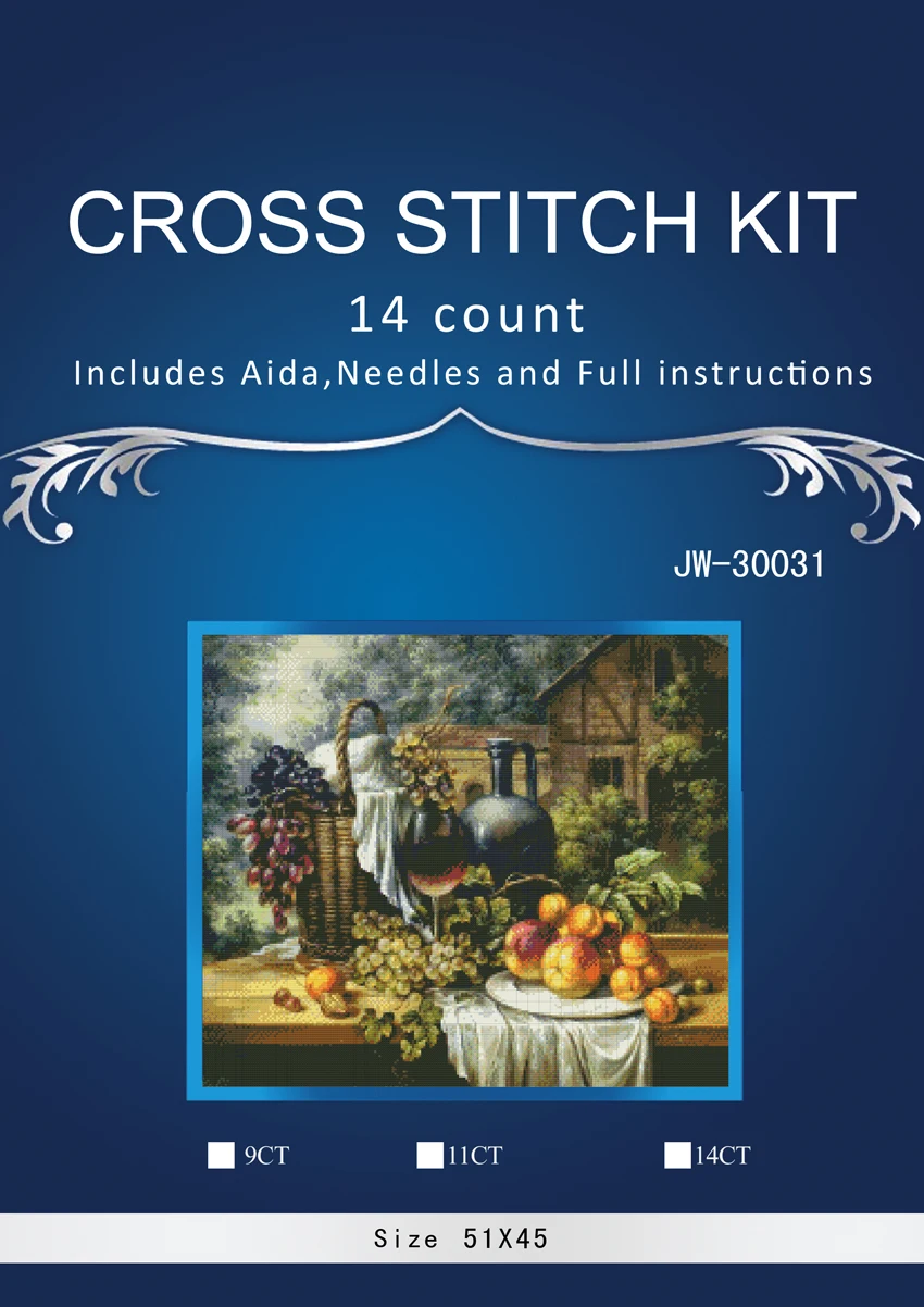 

Counted Cross Stitch 14CT Cross Stitch Set Cross-stitch Kit Embroidery Needlework SIMILAR dim anchor flowers in vase