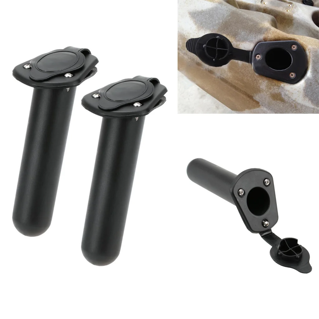 

2X Lightweight Flush Mount Fishing Rod Holder with Cap Cover Gasket for Kayak Canoe Boat Water Sports Accessories