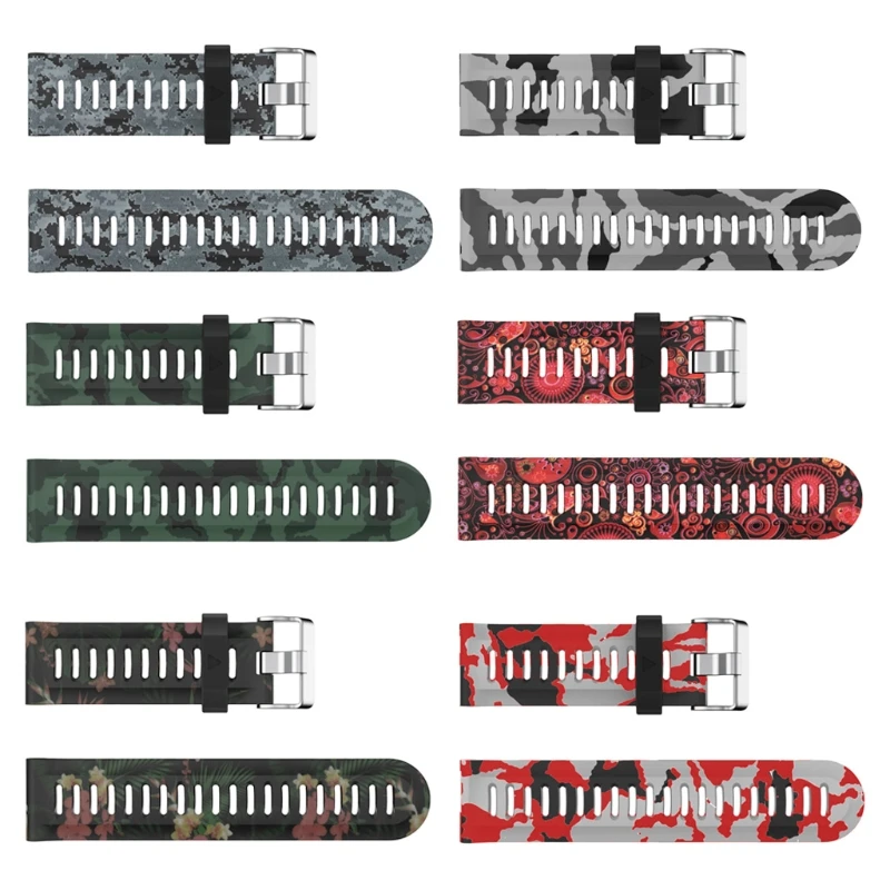 

Universal Strap Printing Silicone Strap For Garmin Fenix 3 Fenix 3 HR Fenix 5x