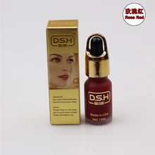 Красная роза Цвет DSH Импорт Перманентный Макияж MicroPigment Косметический Руководство Татуировки Чернила, Краска 10 МЛ/Бутылка Для 3D Брови подводка для глаз Для Губ