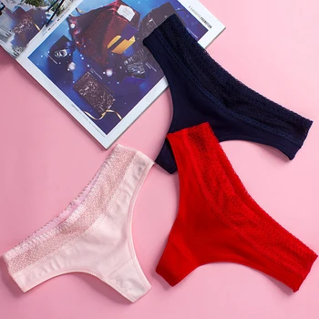 

Women Underwear Lingerie Sexy cotton Panties for Women String Thongs Solid Seamless G-String Briefs Panties Underwear Free Ship
