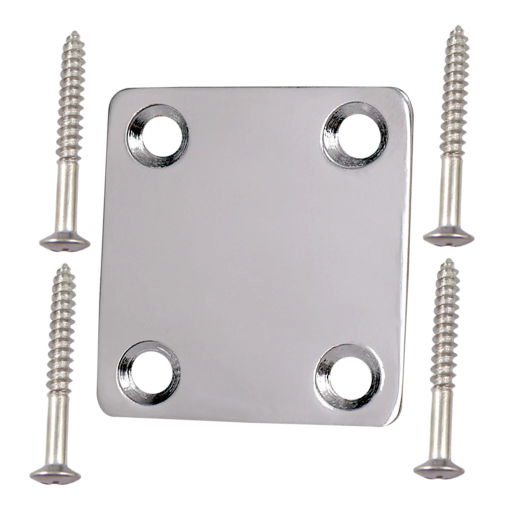 1/4'' 6.35mm Oval Indented Guitar Jack Socket Plate with Neck Plate for Fender Strat Tele Guitar
