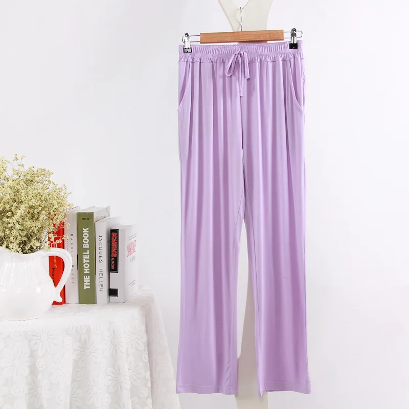Женские брюки для сна из хлопка милые Короткие повседневные Элегантные с карманом удобные простые длинные для женщин - Цвет: pink bears