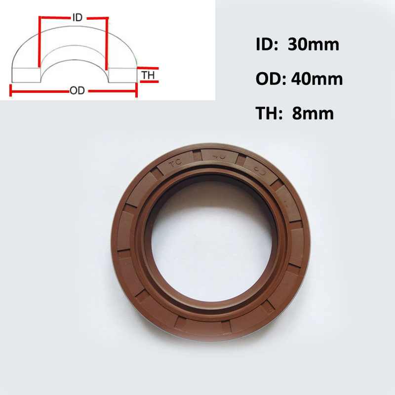 

2 PCS TC 30 x 40 x 8mm VITON Rubber Oil Sealing Gaskets