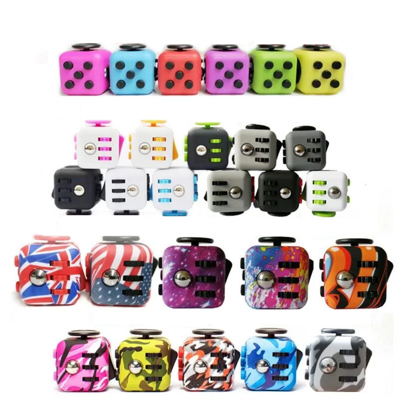 100pcs/set Fidget Cube Toys Multicolor 12 Colors for 