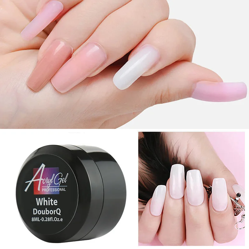 NEW Nail wide bottle crystal extension Gel Extension Nail Nude Poly Nail Pink White Transparent Builder Polish Finger Poly TSLM1