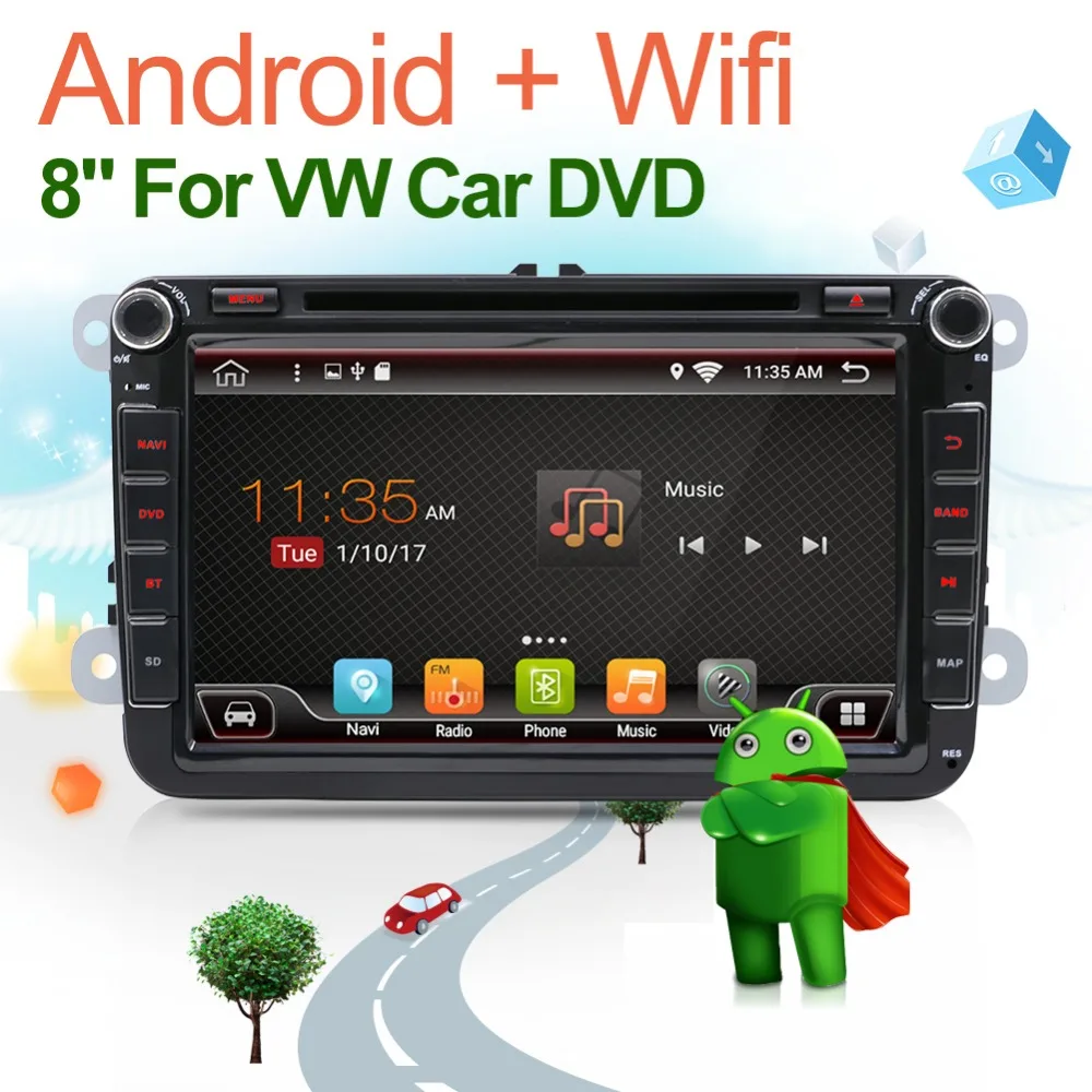 Android 7.1 autoradio 2 din car dvd vw GPS navigation for Volkswagen GOLF 4 GOLF 5 6 POLO PASSATCC JETTA TIGUAN TOURAN
