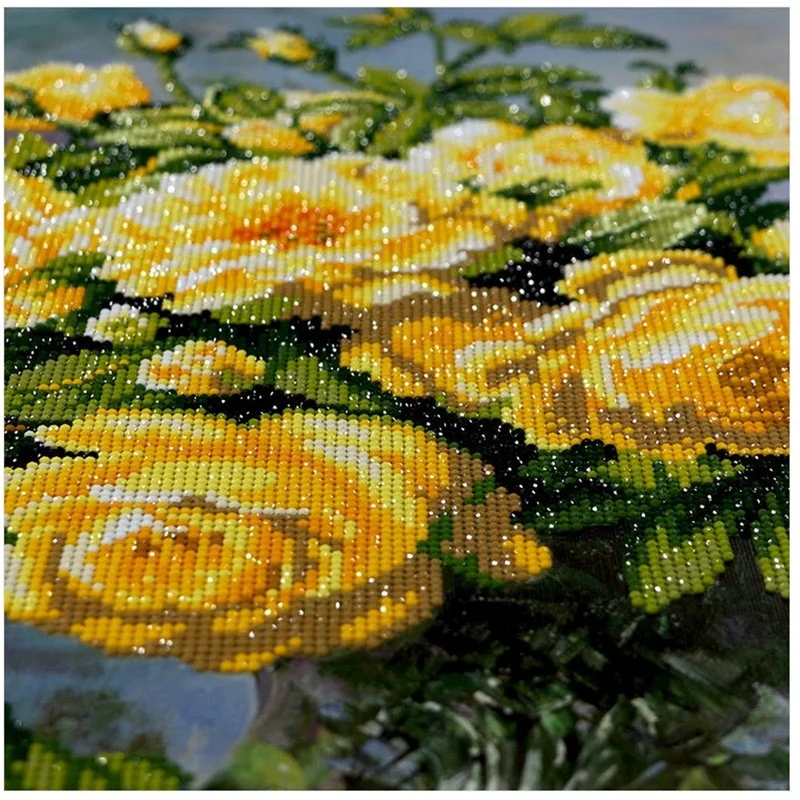 5D DIY Алмазы живопись Ваза Алмазная мозаика круглый бриллиант крест шить масло