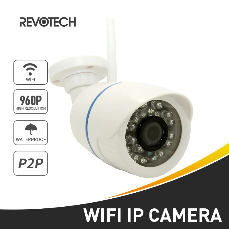 WIFI 1280 x 960P 1.3MP Waterproof IP Camera 24LED Outdoor Bullet Security Camera Night Vision ONVIF P2P CCTV Cam with IR-Cut