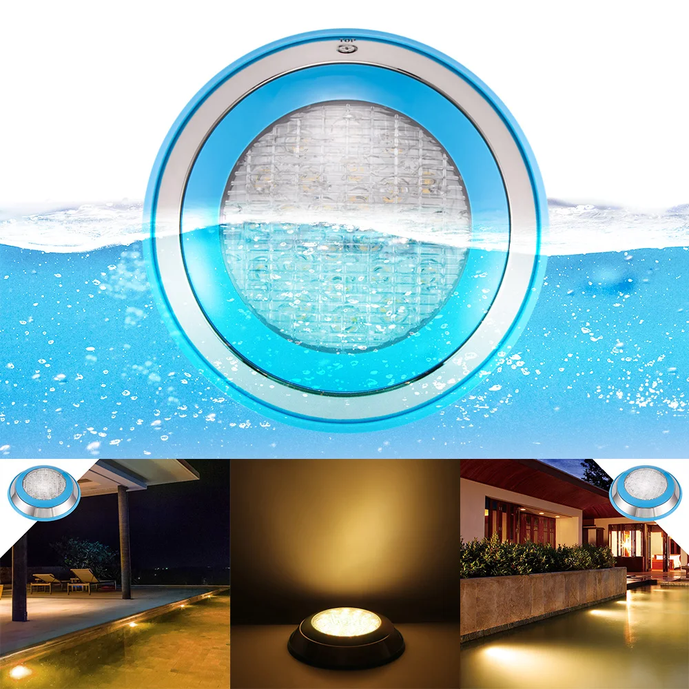 

RGB Underwater Swimming Pool Light Multi-Color 12V 12W 24W RGB+Remote Controller Outdoor Lighting Aterproof Underwater Lamp