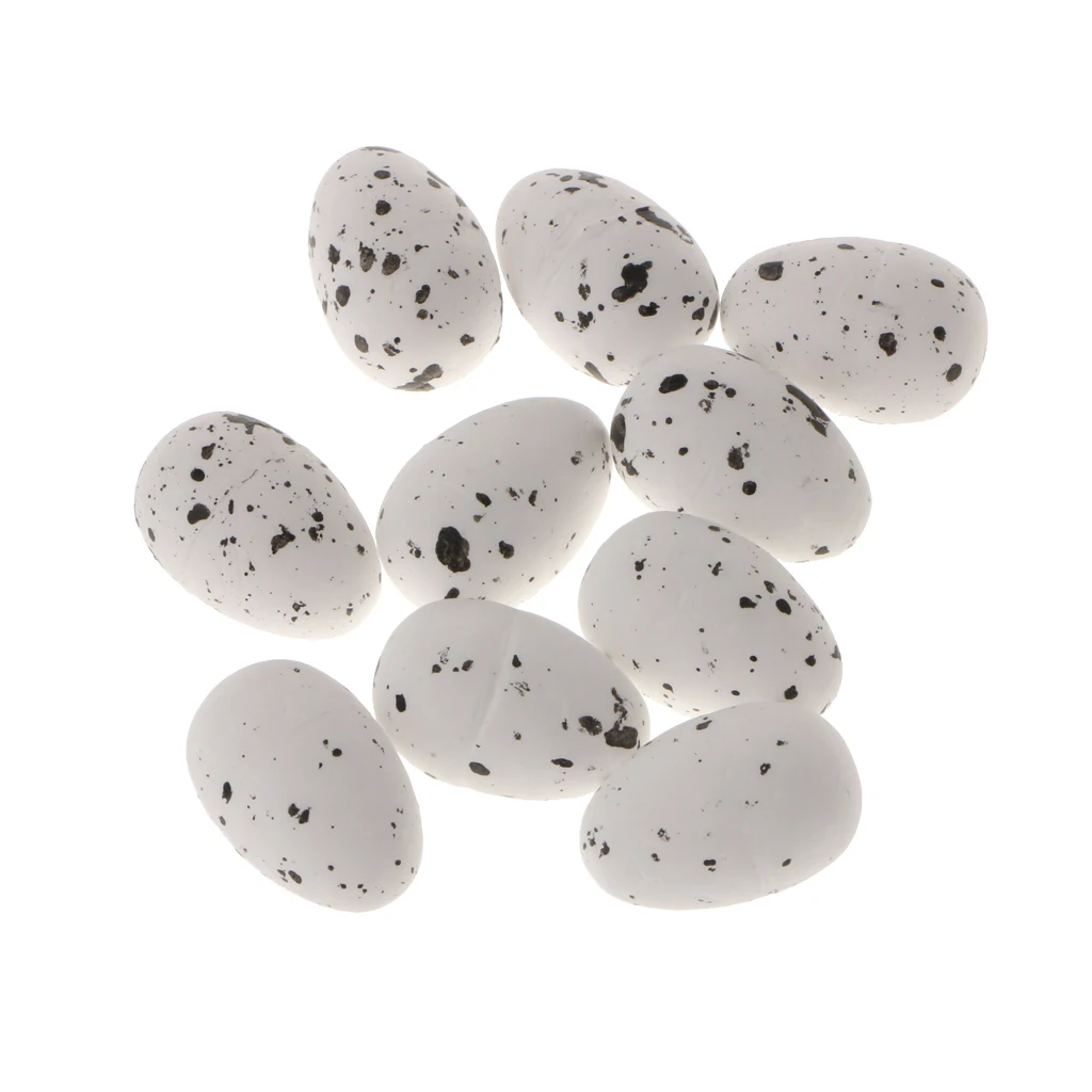 5/10/20pcs Artificial Bird Eggs Fake Foam Speckled Nest Eggs Halloween Woodland Artificial Bird &Nest &Egg Home Decorative