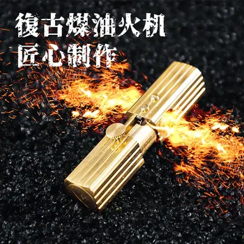 

Heavy trenches brass kerosene lighter character of wind restoring ancient ways of kerosene pipe machine