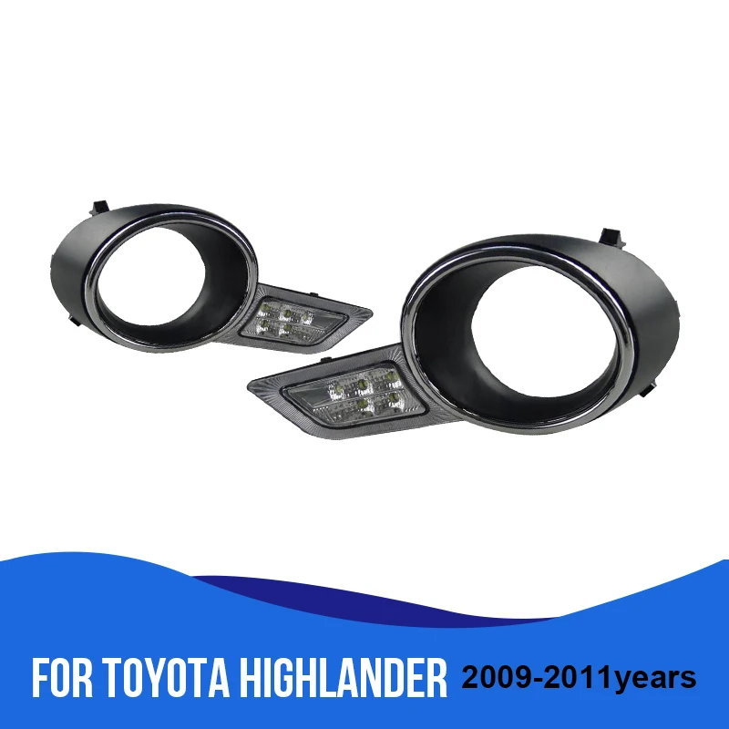 ROADOT светодиодные дневные ходовые огни ангельские глазки для Toyota Highlander 2009 2010 2011 DRL