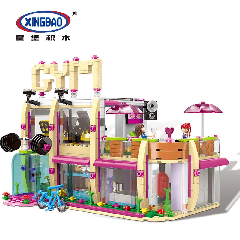 

XINGBAO 12002 New City Girl Friends Building Blocks Toys the Gym Club Bricks Model For Children Designer Toy Christmas Gifts