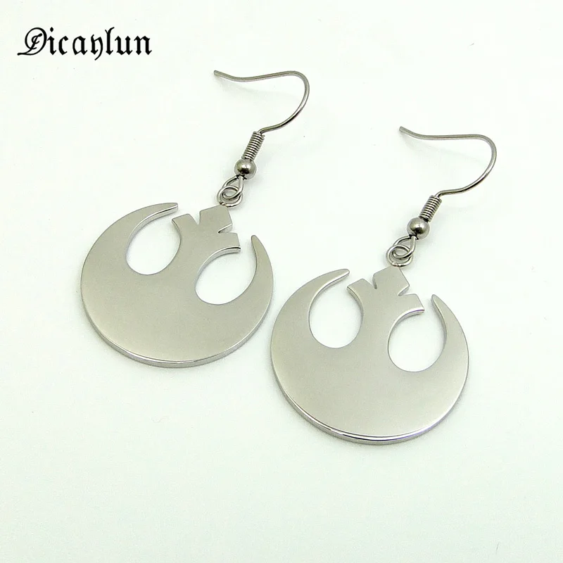 

DICAYLUN New Star Wars Drop Earrings For Men Women Stainless Steel Silver Dangle Earing Hanging Fashion Jewelry Accessories Gift
