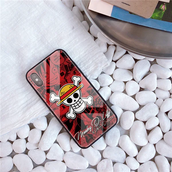 ワンピースカスタムガラス電話カバーiphone 12ミニ11 Pro X R S最大diy D ルフィ電話iphone 8 7プラスse フィットケース Aliexpress