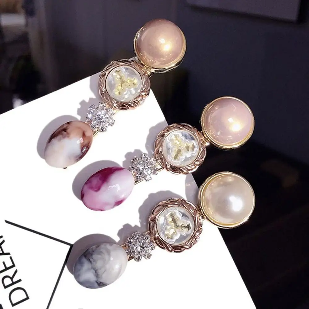 

M MISM 2019 Ins Acetate Pearl Duckbill Hair Clips For Women Beautiful Design Korea Style Girls Hair Accessories