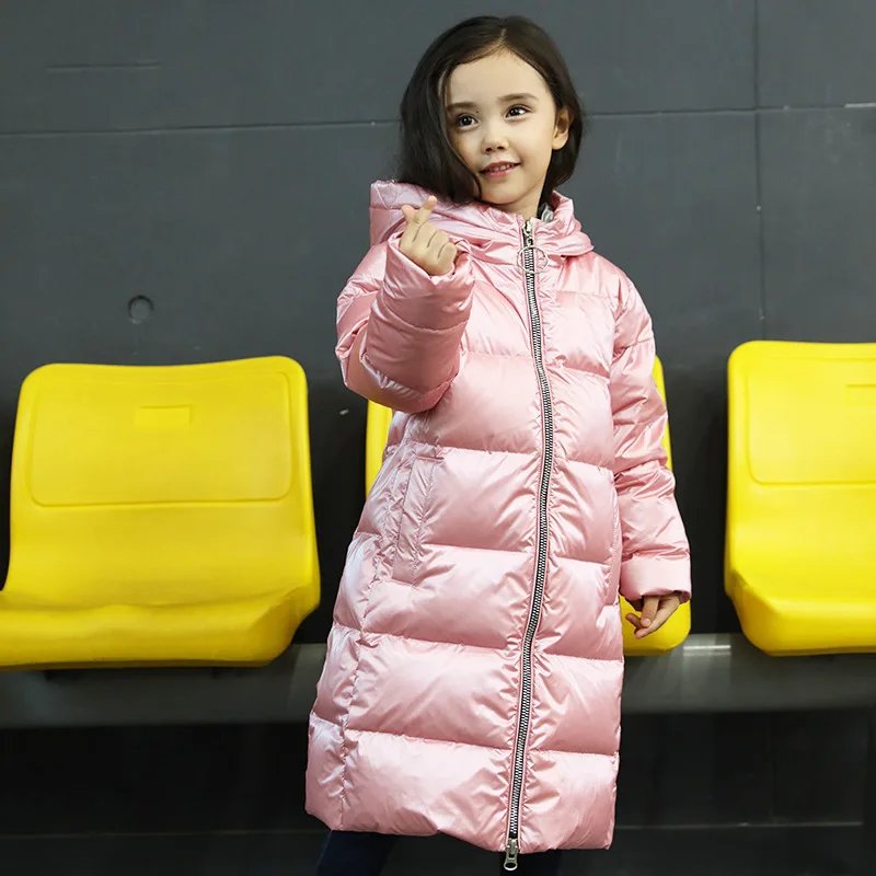 

Winter Coats Girls Kids Winter Jacket White Duck Down Children Coat 2018 New Fashion Boys Winter Coats Long Outerwear