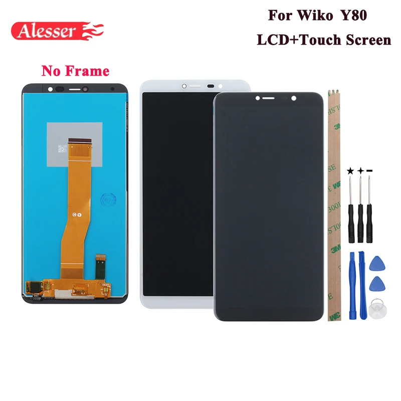 Alesser For Wiko Y80 LCD Display+Touch Screen Tested Assembly Repair Parts With Tools And Adhesive Phone 5.99'' | Мобильные