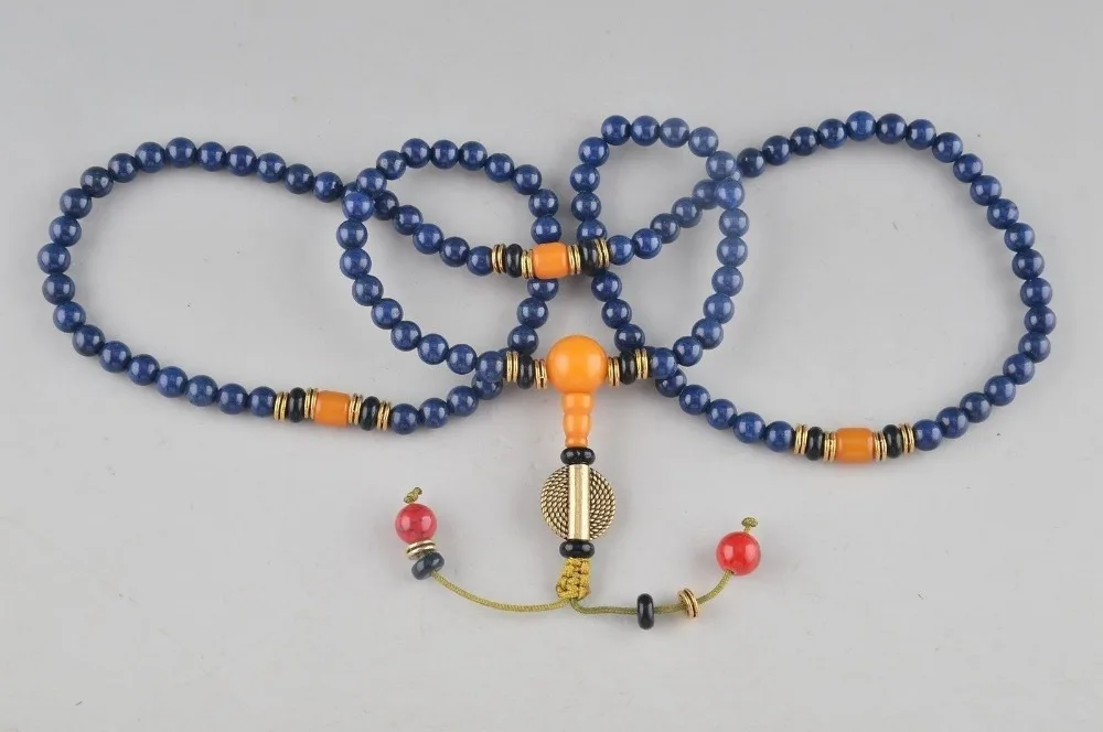 

Asian Rare Vintage Lapis Lazuli Hand Prayer Beauty Necklace Amulet StoneCrafts