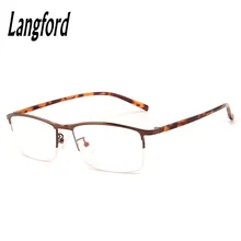 Marcos ópticos hombre semi-sin montura de gafas marcos de anteojos recetados Acetato piernas negocio Llanura gafas de Lectura glasses8159