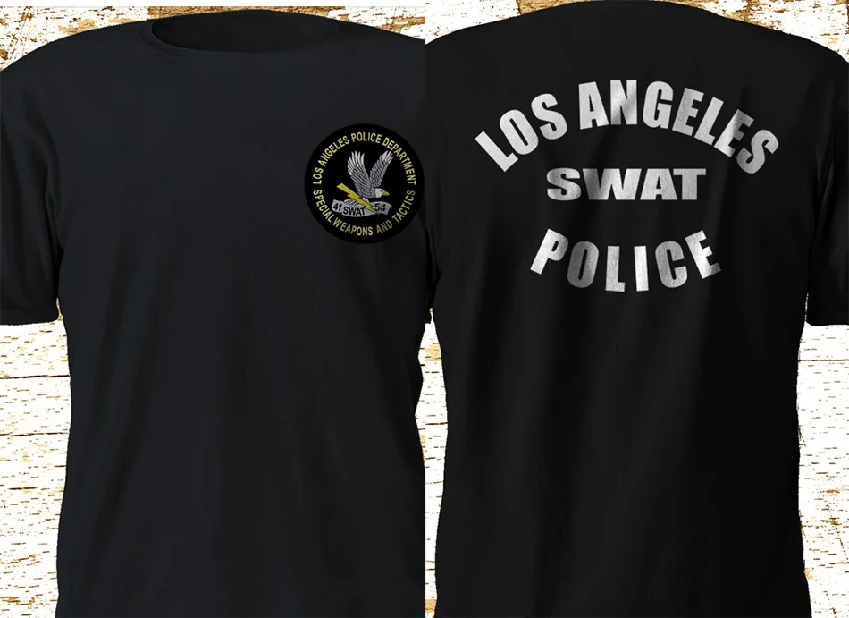 2019 Short Sleeve Cotton Man Clothing New SWAT Los Angeles Police Department Black T-Shirt Basic Models 2019 Short Sleeve Cotton Man Clothing New SWAT Los Angeles Police Department Black T-Shirt Basic Models