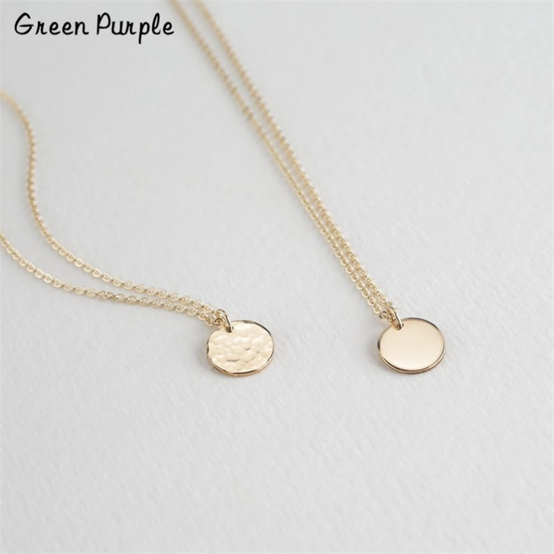 

Hammered Coins Necklace 9MM Pendants Ball Chain Jewelry Collier Femme Handmade Chocker Kolye Disk Necklace