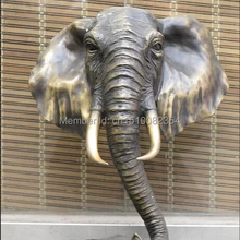 1" мир Искусства Бронзовая скульптура головой Слона Длиннозубый БОЛЬШОЙ НОС Статуя