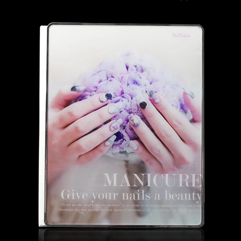 

120 Colors Acrylic Nail Gel Polish Display Book Color Crystal Metal Frame Nail Art Display Board Salon Manicure Tools
