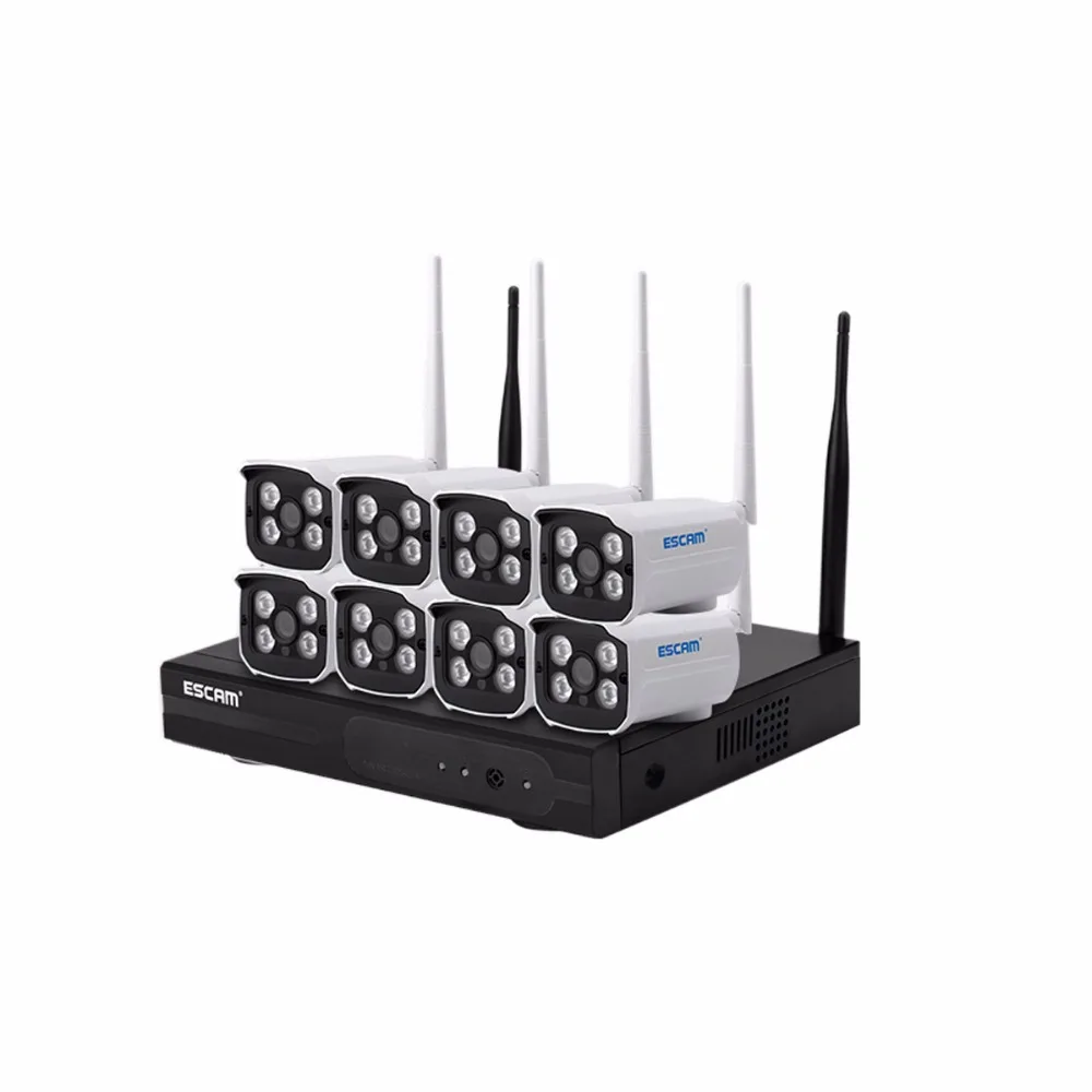 

ESCAM WNK803 720P CCTV system 8CH HD wireless NVR kit Outdoor IR Night Vision IP WIFI CAMERA security system surveillance