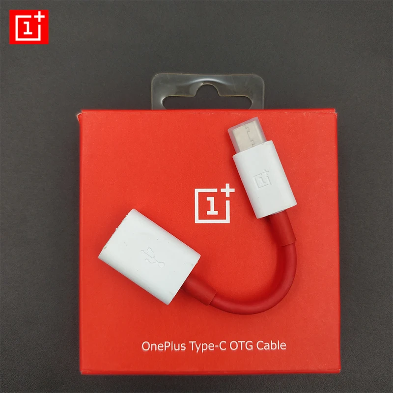 

Original Oneplus Red Type-C OTG cable 1+ 4A USB 3.1 Converter Data charger adapter for one plus 7 6t 6 5t 5 3t 3 2 with package