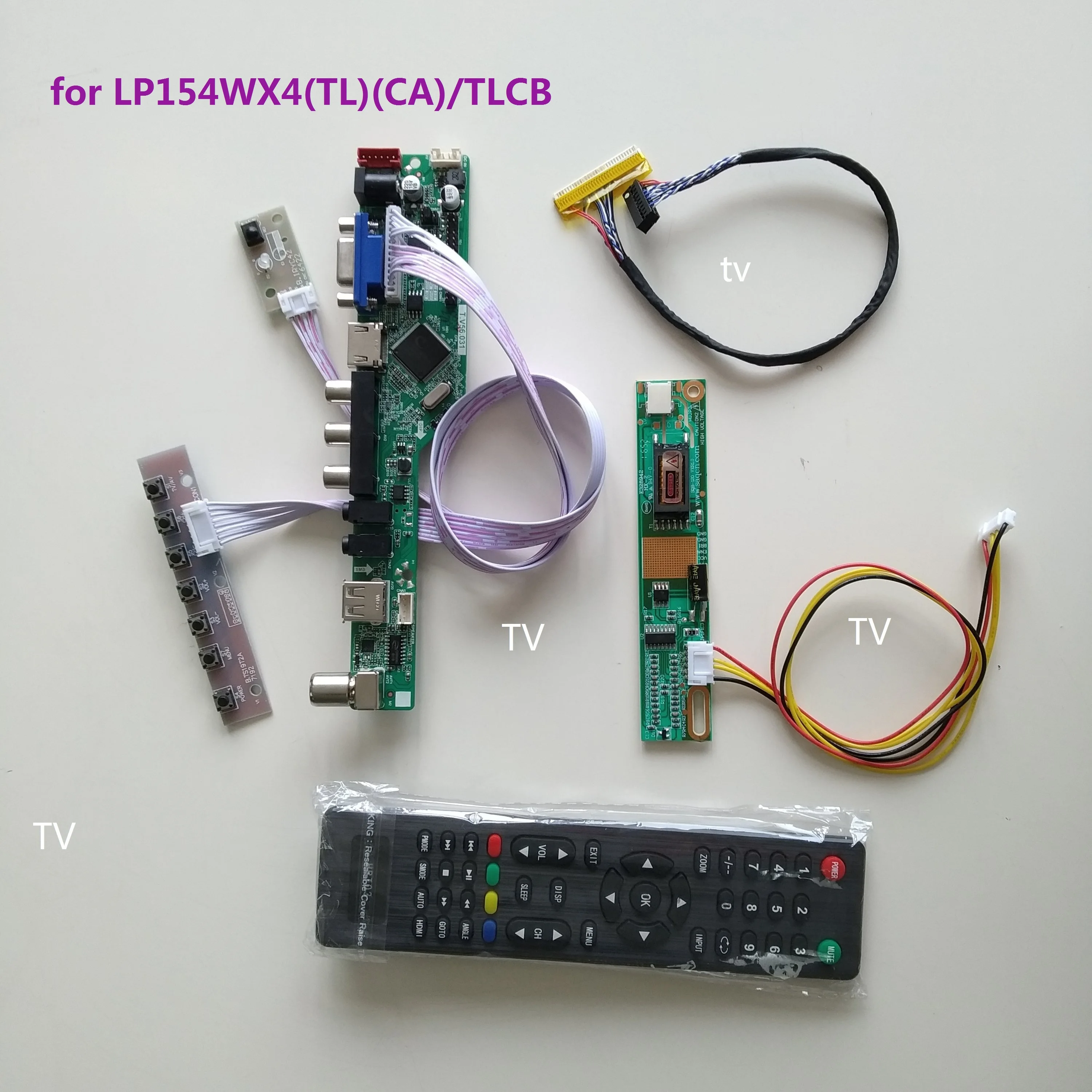 

For LP154WX4(TL)(CA) LP154WX4-TLCB 1280*800 30pin monitor LCD LED TV HDMI AV VGA USB Controller board Driver Card DIY