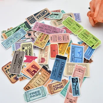

78pcs Very Cute Antique bill ticket sticker Diary / Notebook Planner Scrapbooking for Hand Account thin Paper Sticker