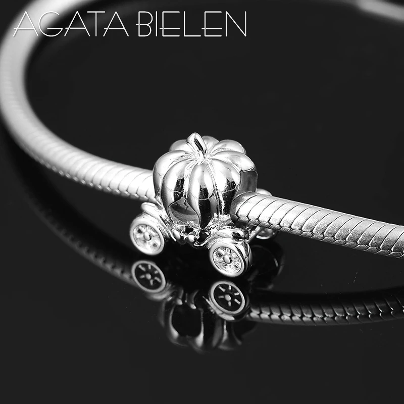 

DIY 925 Sterling Silver Fairytale Cinderella Pumpkin Car charm Beads Fit Original Pandora Charm Bracelet Jewelry making