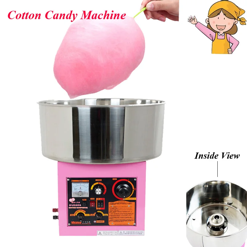 Retro Candy Floss Maker Whit Wedding Party Commercial Use,White Candy Floss Machine Gourmet Gadgetry Electric Cotton Candy Maker 