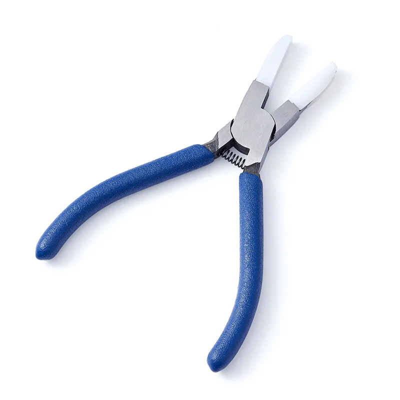 

Carbon Steel Nylon Jaw Pliers Flat Nose Pliers Wire Looping Plier Jewelry Making Bead Wire Bending Forming Tools Equipment
