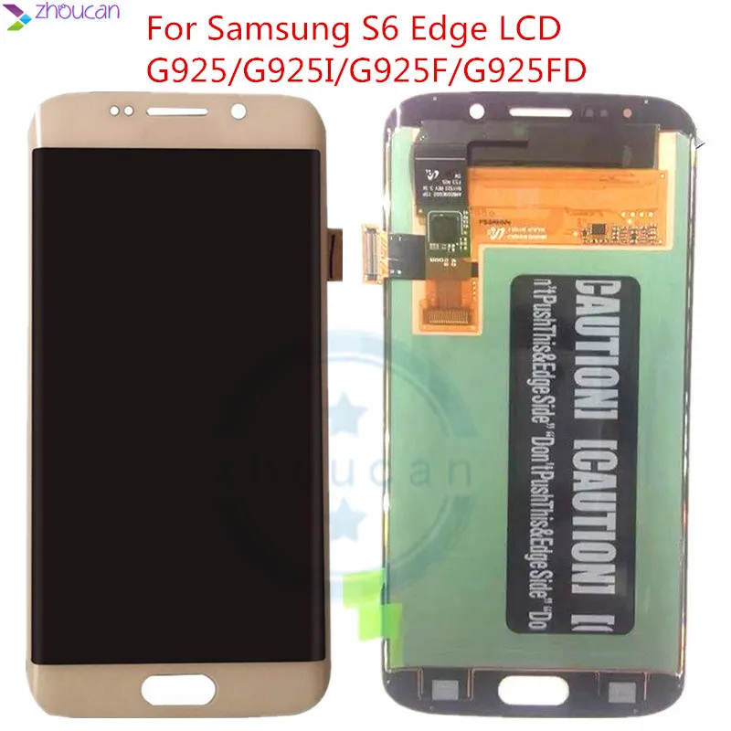 5 1 'для Samsung Galaxy S6 Edge ЖК-дисплей с сенсорным экраном дигитайзер + рамка SM-G925F G925P